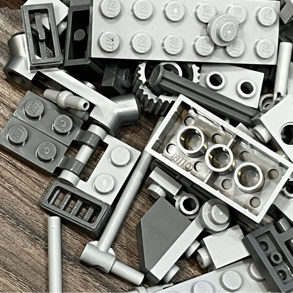 Lot Of Random Gray Lego Pieces From Various Sets 8.3 Ounces